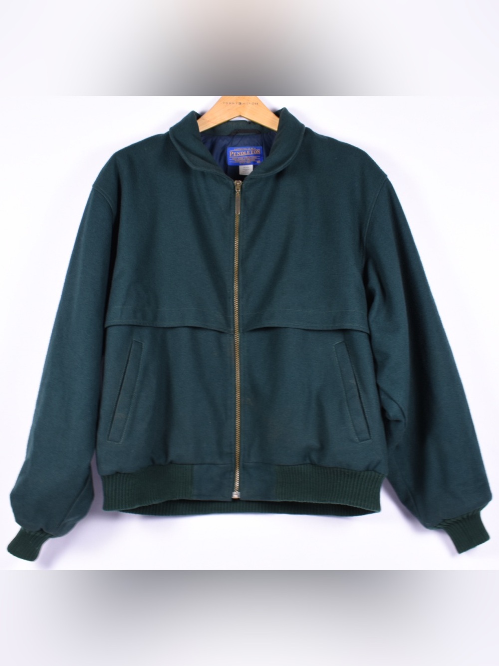 Pendleton Vintage Wool Bomber Jacket Made in USA Green M